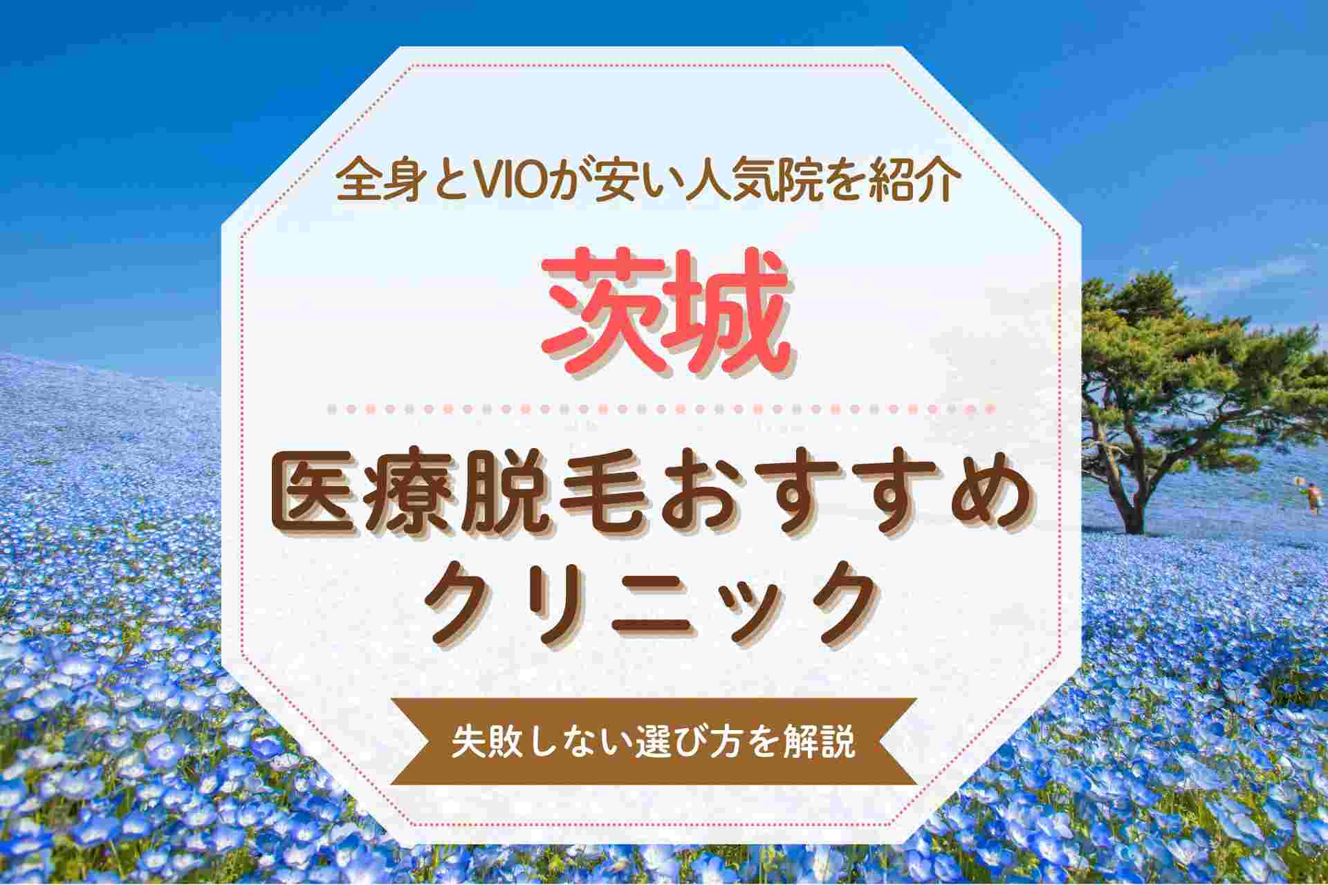 茨城で医療脱毛するなら 全身とVIOにおすすめの人気クリニック特集