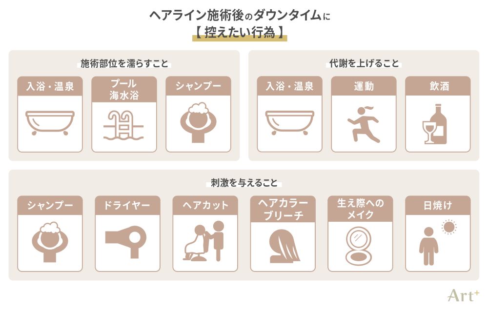 ヘアラインアートメイクの注意事項