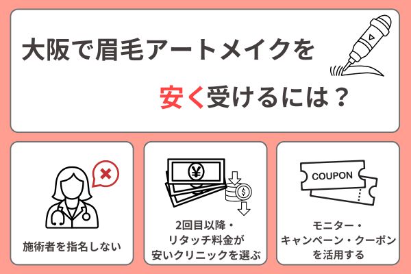 大阪で眉毛アートメイクを安く受けるには